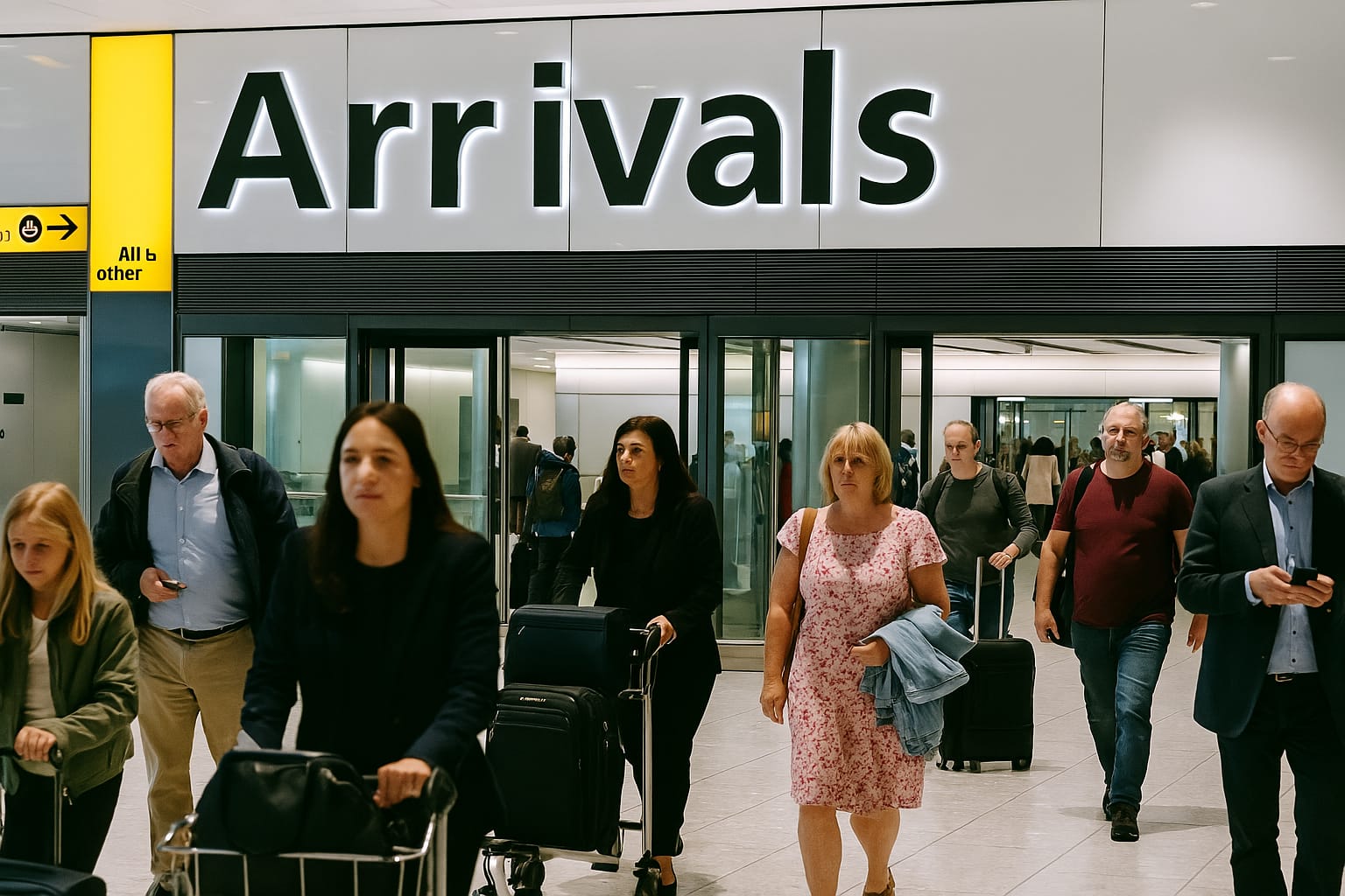 News 9 international arrivals at Heathrow